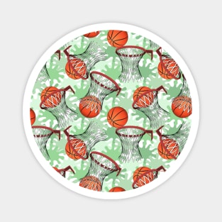 Basketball Pattern Magnet